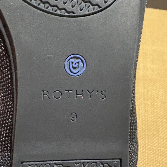 Rothy's Women The Flat Ballerina Knit Slip On Rounded Toe Black Sz 7 READ Washed - Picture 7 of 11